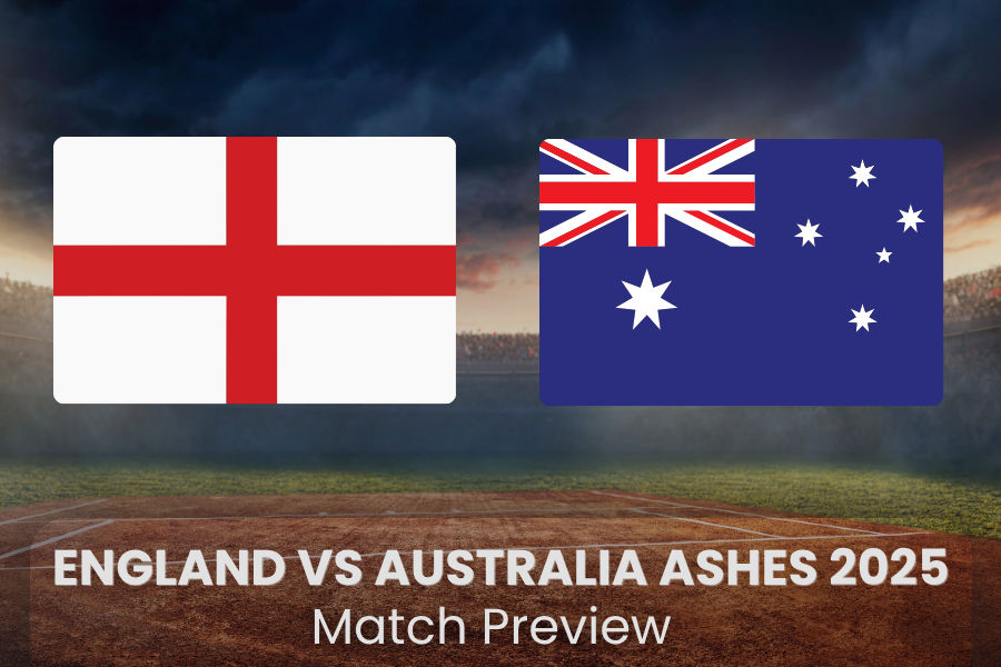 the ashes 2025 match between england and australia and the country flags